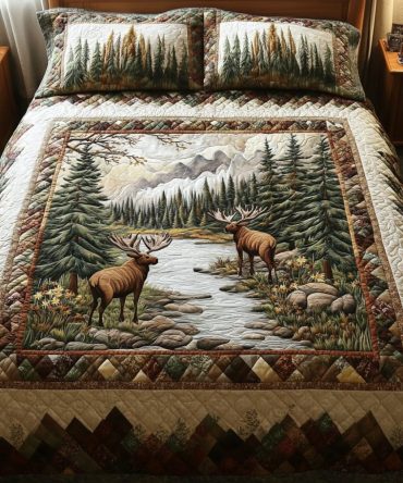 Rustic Serenity 3-Piece Quilted Bedding Set