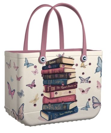 Bucket Tote Bag, Limited Edition Bogg Bag, Beach Bag Poetry In Motion