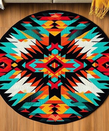 Sacred Circle Harmony Quilted Round Mat