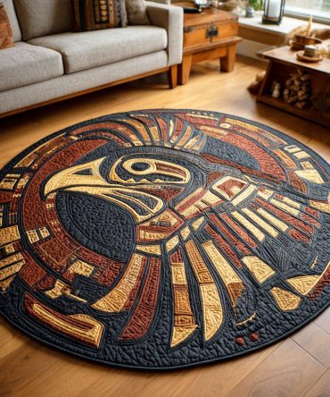 Sacred Eagle Quilted Round Mat