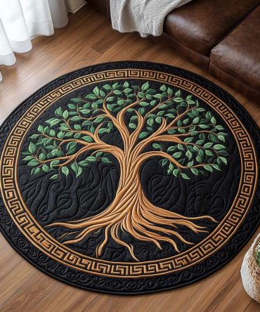 Sacred Growth Quilted Round Mat