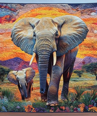 Sacred Herd Quilted Blanket