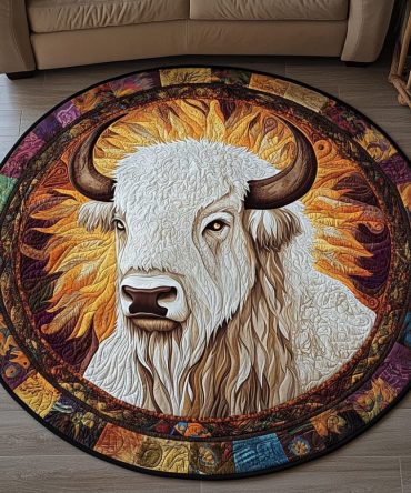Sacred Herd Quilted Round Mat