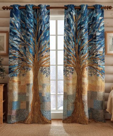 Sacred Roots Quilted Curtains