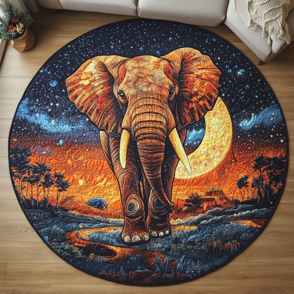 Sacred Trunk Quilted Round Mat