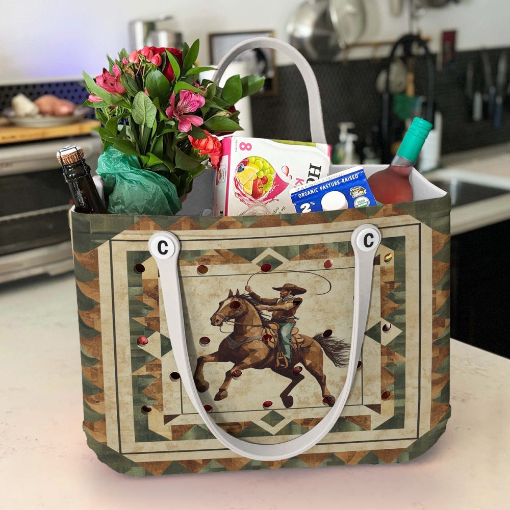 Bucket Tote Bag, Limited Edition Bogg Bag, Beach Bag Saddle Up - Image 4