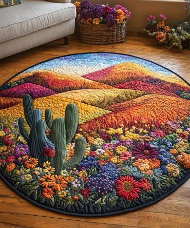 Saguaro Spirit Quilted Round Mat