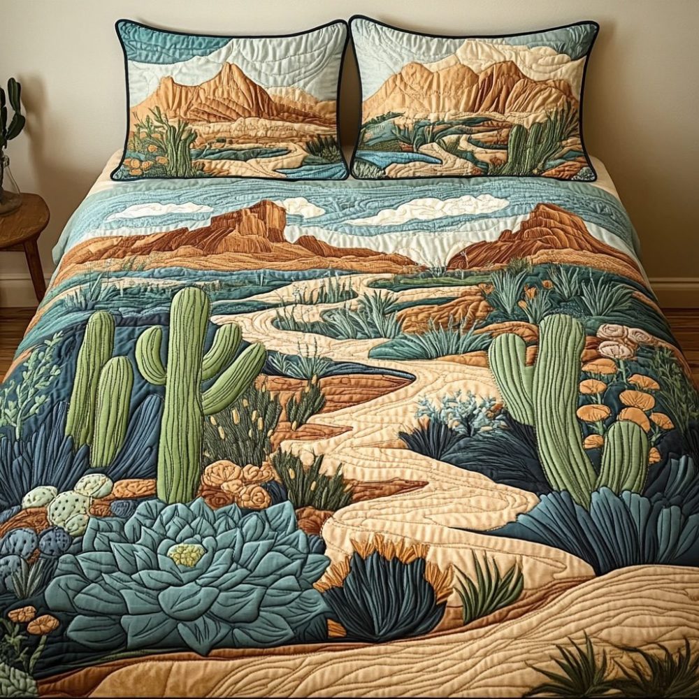 Sandy Trails 3-Piece Quilted Bedding Set