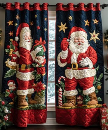 Santa Cheer Quilted Curtains