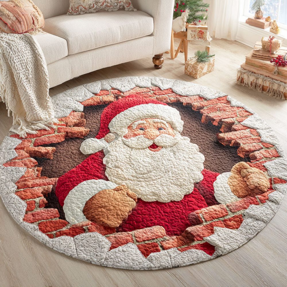 Santa Eve Quilted Round Mat