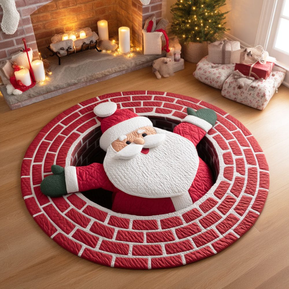 Santa Magic Quilted Round Mat