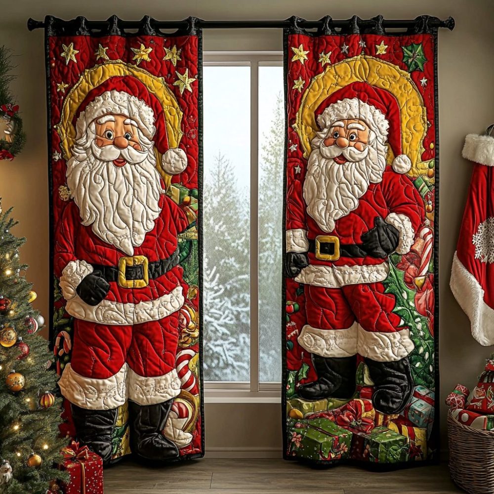 Santa Moment Quilted Curtains