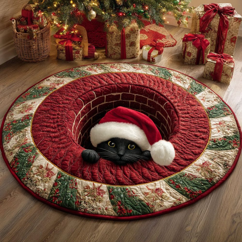 Santa Tunnel Quilted Round Mat