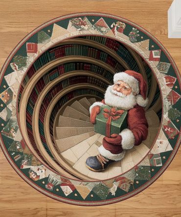 Santa Wonder Quilted Round Mat