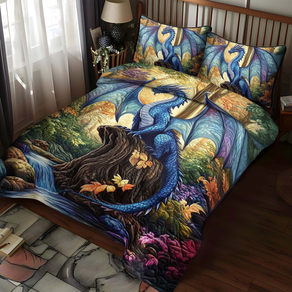 Sapphire Flight 3-Piece Quilted Bedding Set