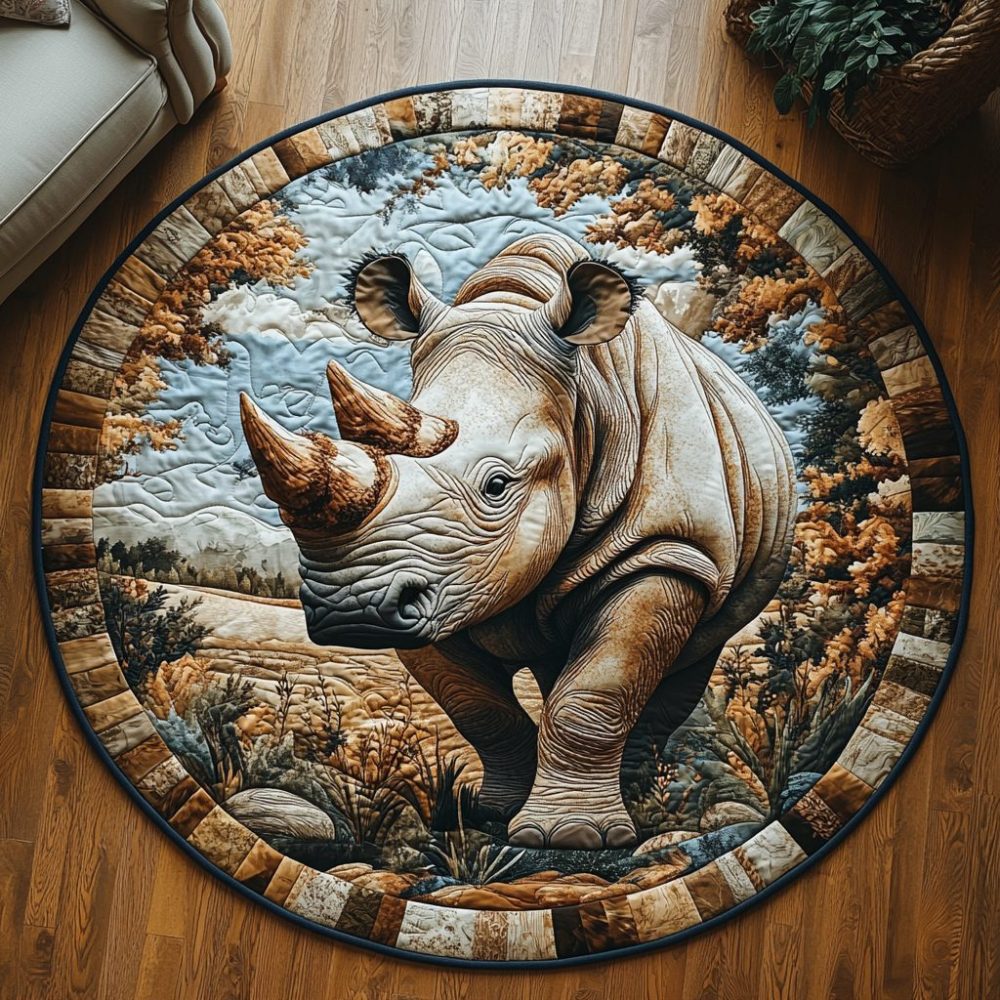 Savanna Guardian Quilted Round Mat