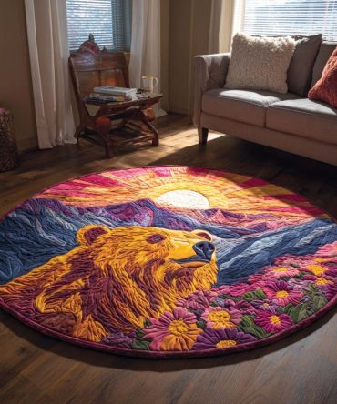 Scarlet Fang Quilted Round Mat