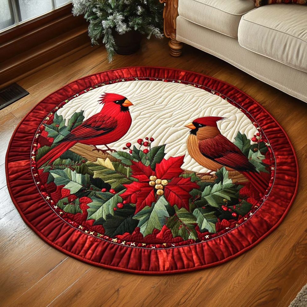 Scarlet Gaze Quilted Round Mat