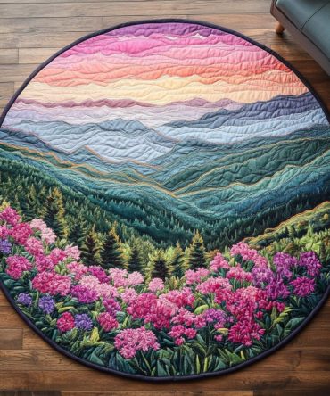 Scenic View Quilted Round Mat