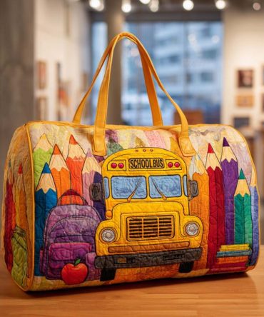 School Days Quilted Duffle Bag