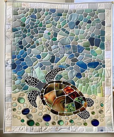 Sea Turtle Journey Quilted Blanket