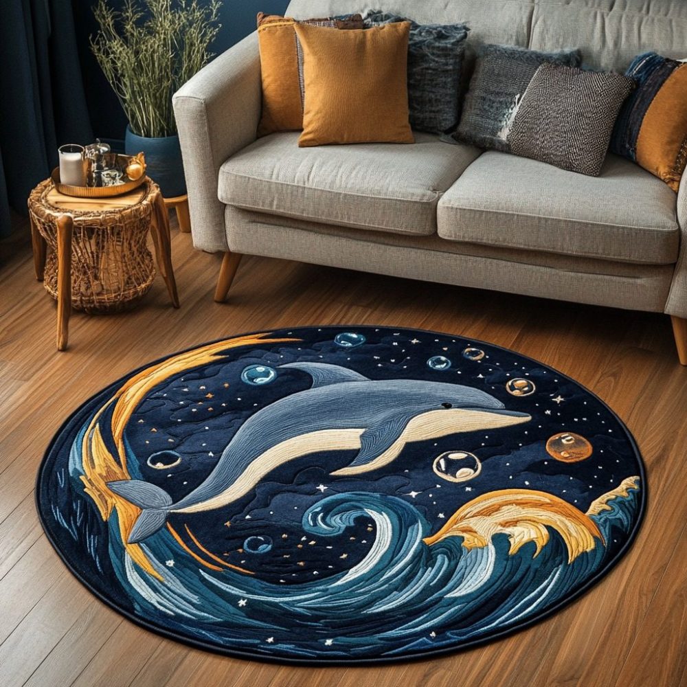 Sea Breeze Quilted Round Mat