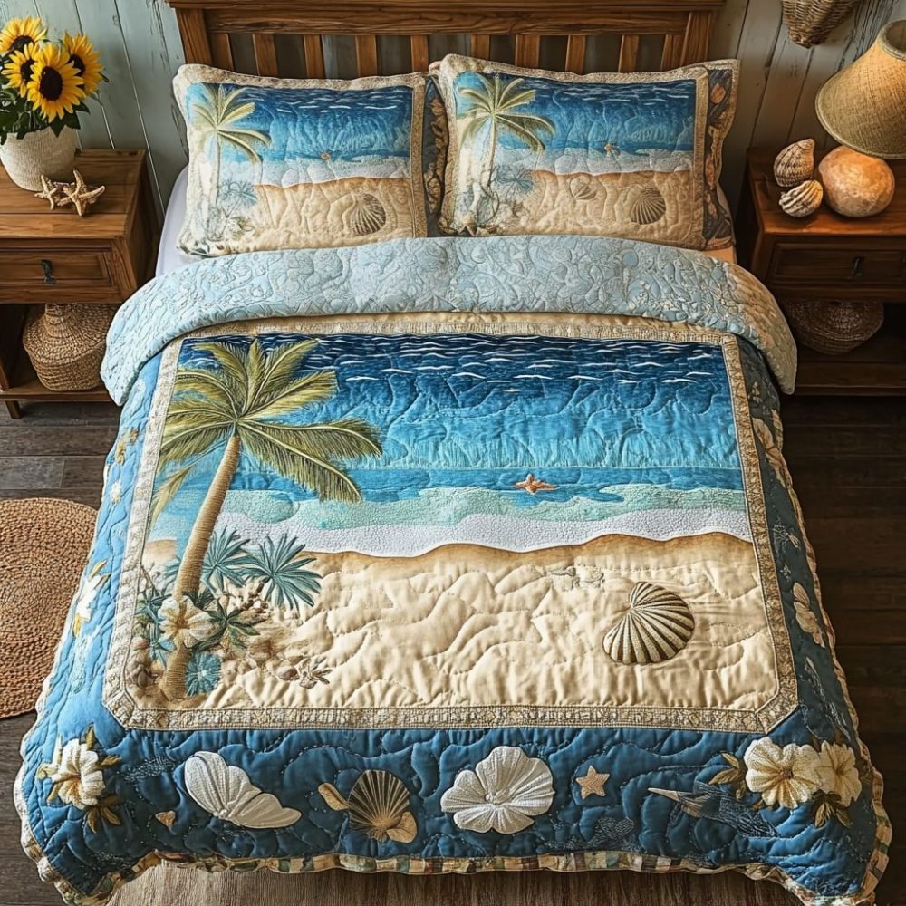 Sea Escape 3-Piece Quilted Bedding Set
