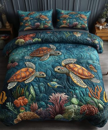 Sea Serenity 3-Piece Quilted Bedding Set
