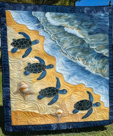 Sea Turtle Bay Quilted Blanket