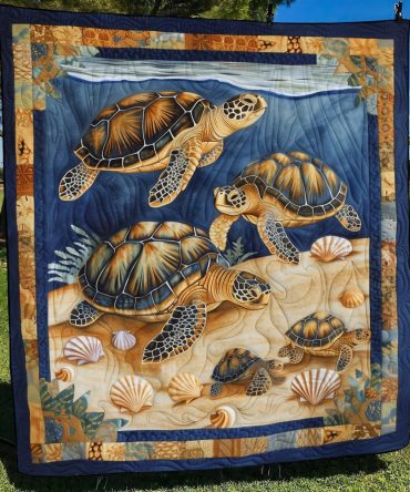 Sea Turtle Cove Quilted Blanket