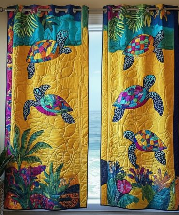 Sea Turtle Spirit Quilted Curtains