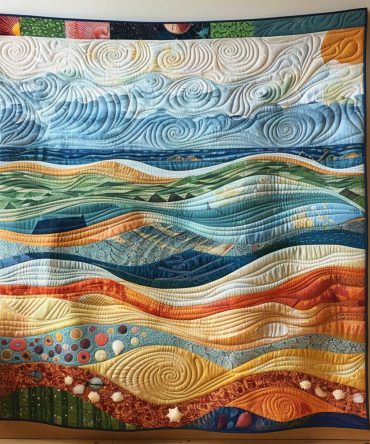 Seafoam Serenity Quilted Blanket