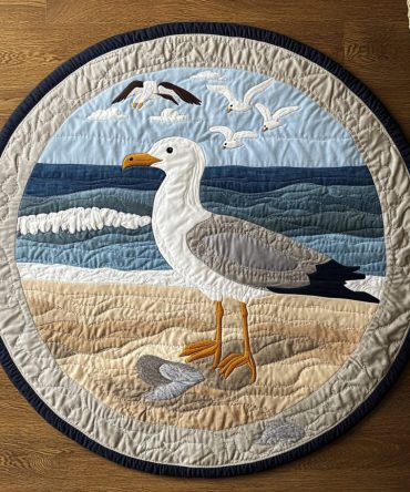 Seaside Breeze Quilted Round Mat