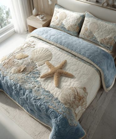 Seaside Ocean 3-Piece Quilted Bedding Set