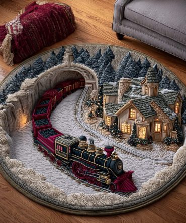 Season Track Quilted Round Mat