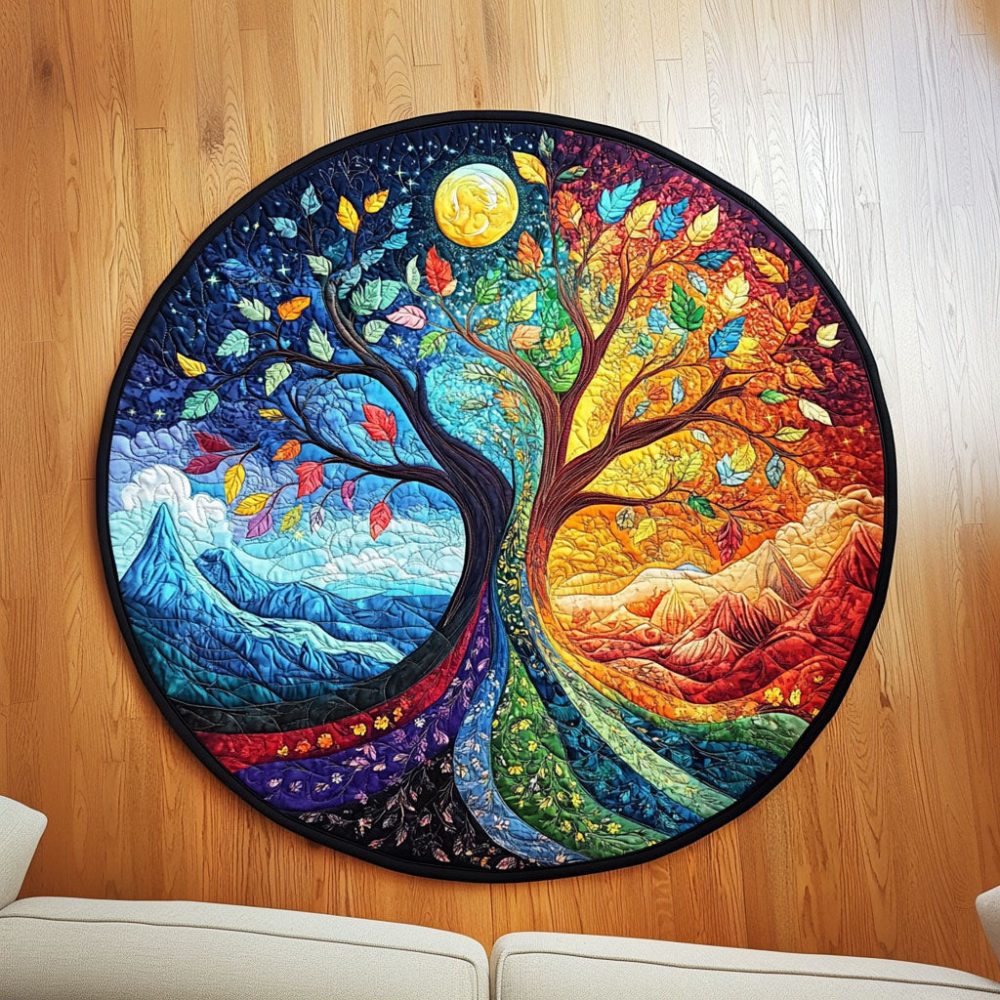 Seasons Of Serenity Quilted Round Mat