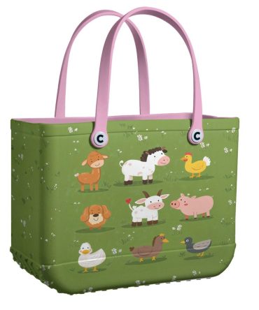 Eco-Friendly Farm Animal Tote Bag - Durable, Cute & Spacious For Shopping Or Beach Days