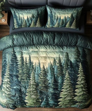 Serene Forest 3-Piece Quilted Bedding Set