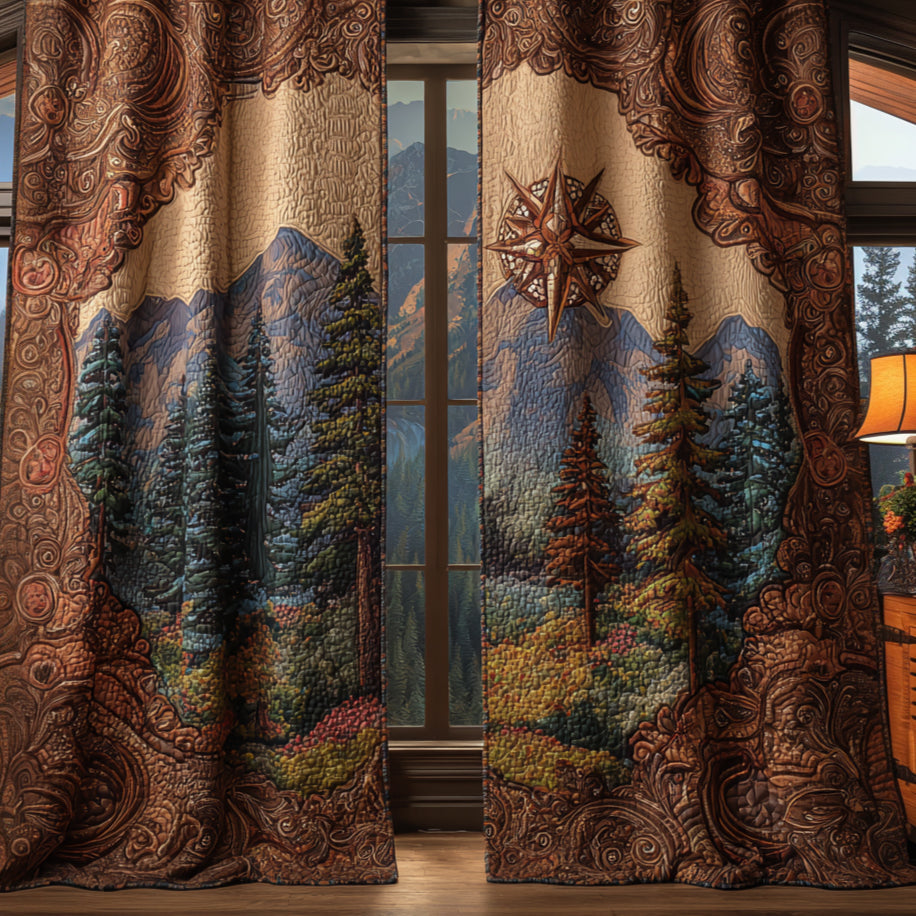 Serene Pines Quilted Curtains