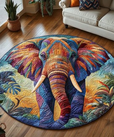 Serene Strength Quilted Round Mat