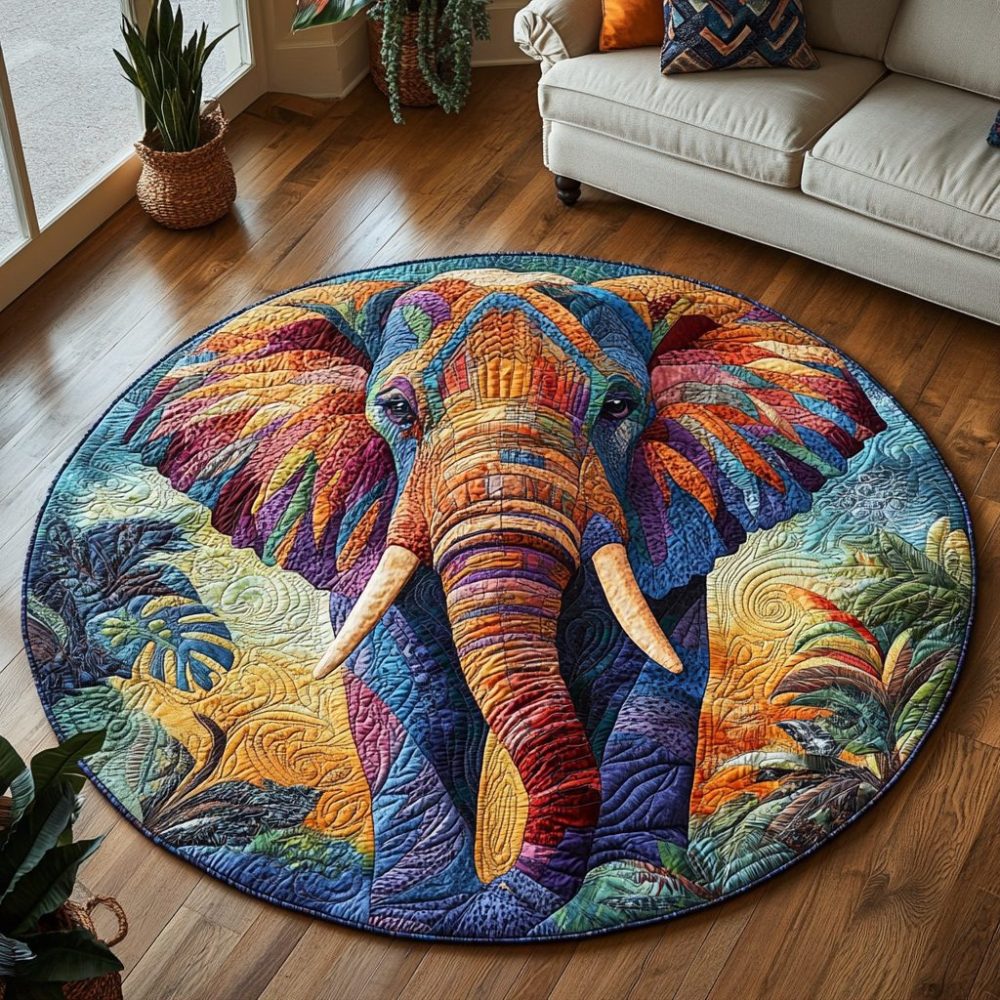 Serene Strength Quilted Round Mat