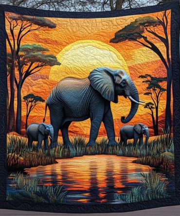 Serengeti Guardian Quilted Blanket