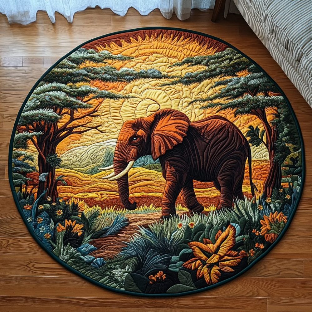Serengeti Steps Quilted Round Mat
