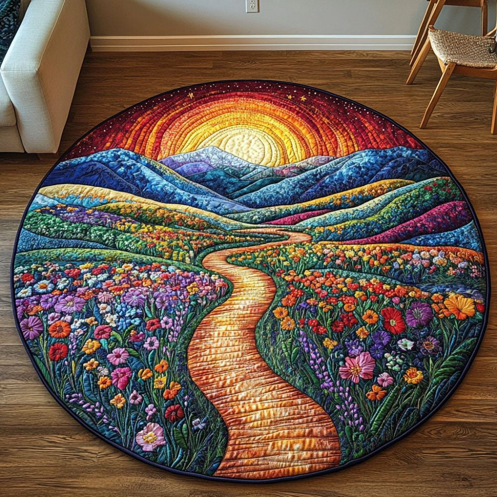 Serenity Meadows Quilted Round Mat