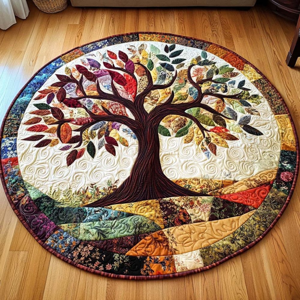 Serenity Roots Quilted Round Mat