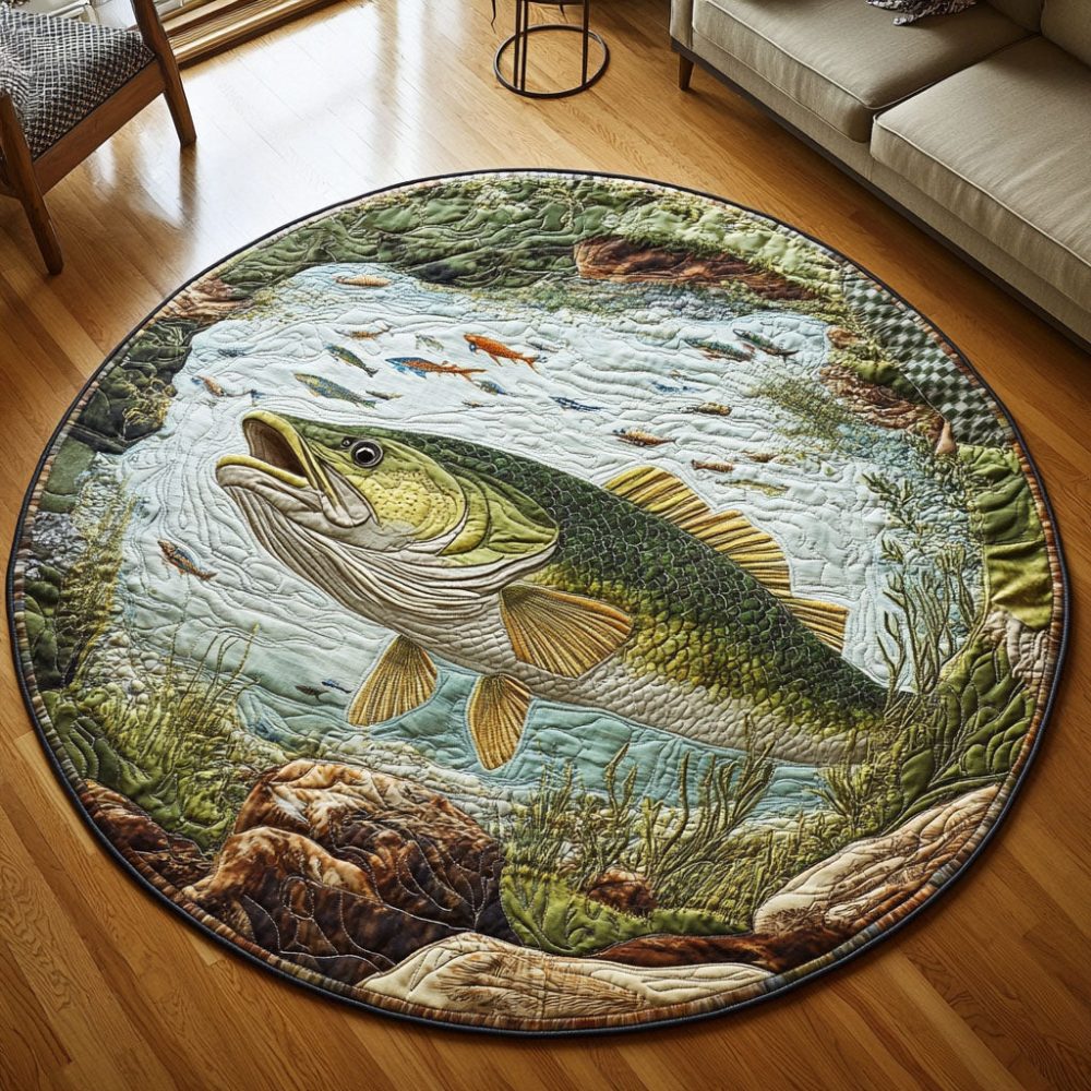 Serenity By The Lake Quilted Round Mat