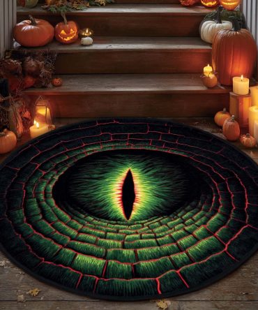 Serpent Eye Quilted Round Mat