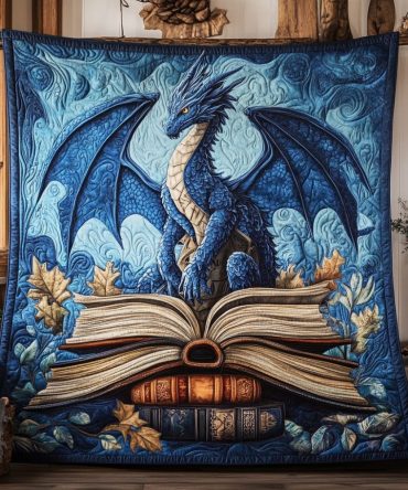 Serpent Scroll Quilted Blanket