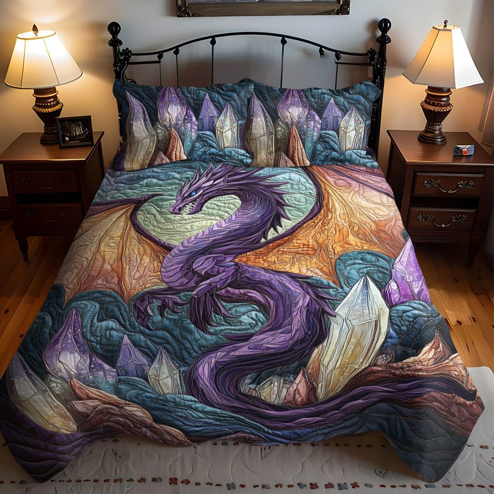 Shadowflame 3-Piece Quilted Bedding Set