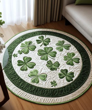 Shamrock Delight Quilted Round Mat